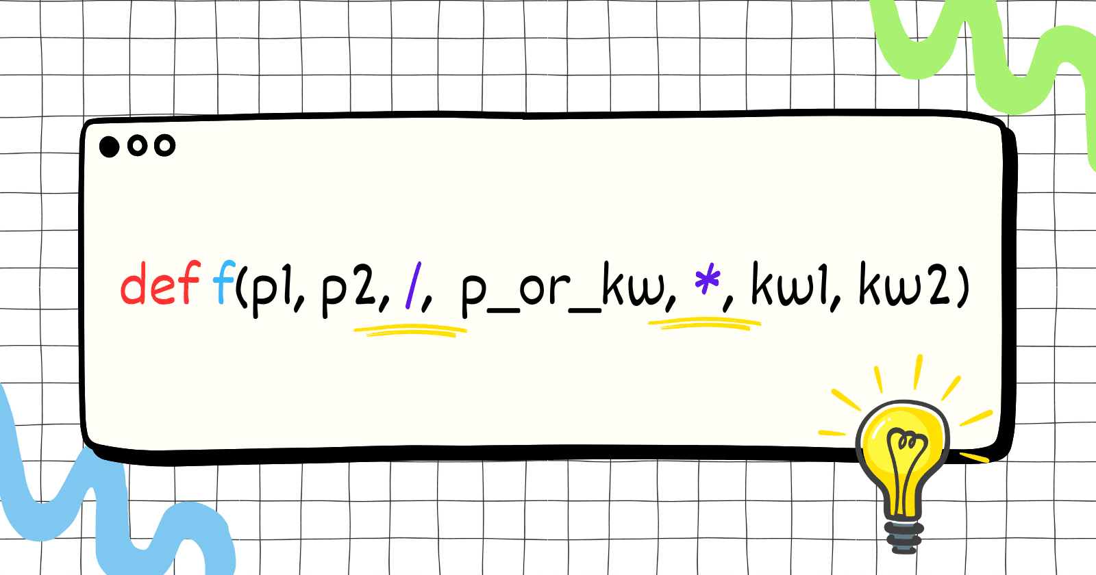Slash(/) and Asterisk(*) in Function Definition